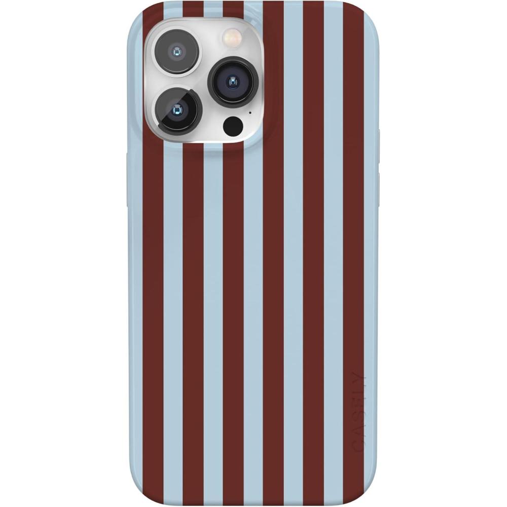 imageCasely iPhone 14 Pro Case  Sage Garden  Green Floral  Compatible with MagSafe  Classic UltraSlim Case DesignSunday in Brooklyn  Chocolate Stripes