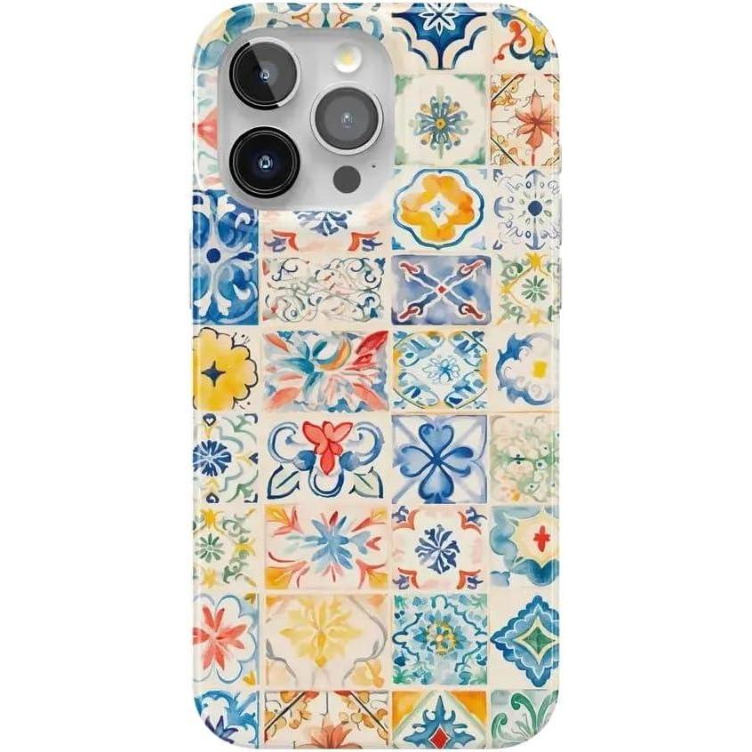 imageCasely iPhone 14 Pro Case  Sage Garden  Green Floral  Compatible with MagSafe  Classic UltraSlim Case DesignTuscan Tiles  Dolce Vita