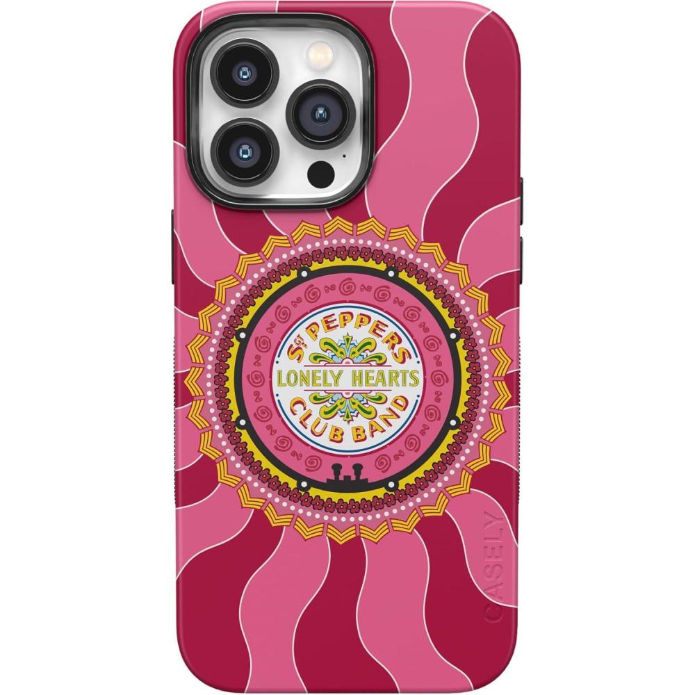 imageCasely iPhone 14 Pro Max Case  Nantucket Cottage  Blue Hydrangea  Compatible with MagSafe  Bold Protective DesignBeatles  Lonely Hearts Club  Sgt Peppers