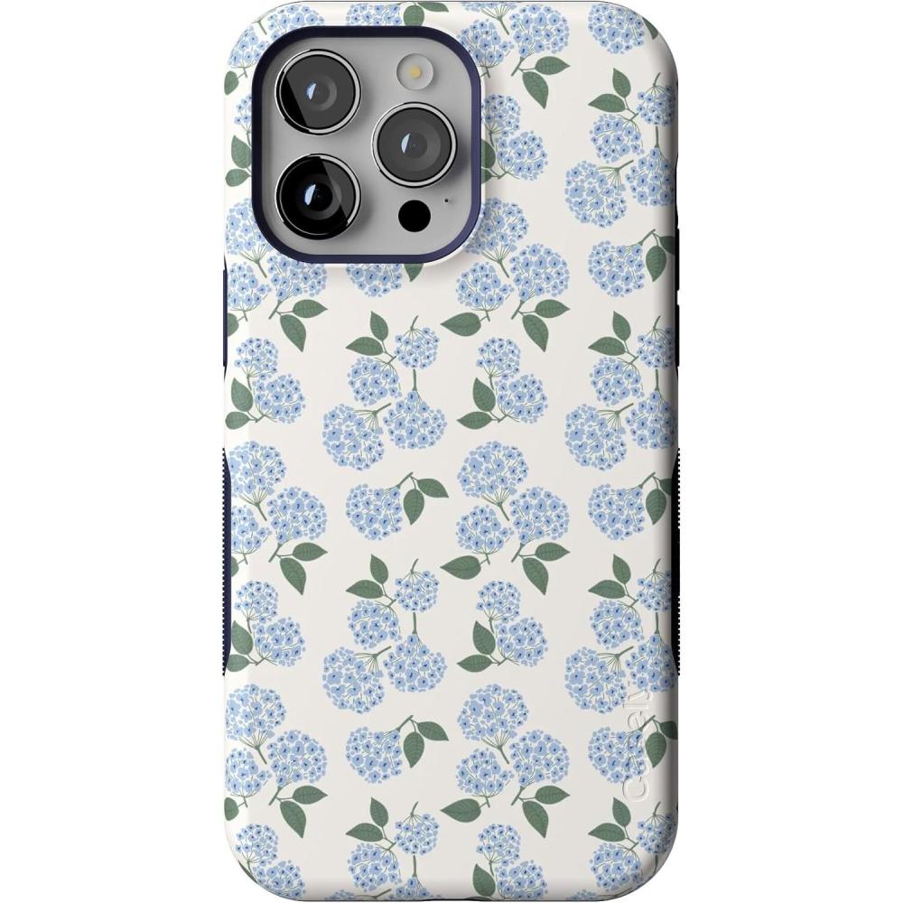 imageCasely iPhone 14 Pro Max Case  Nantucket Cottage  Blue Hydrangea  Compatible with MagSafe  Bold Protective DesignNantucket Cottage  Blue Hydrangea