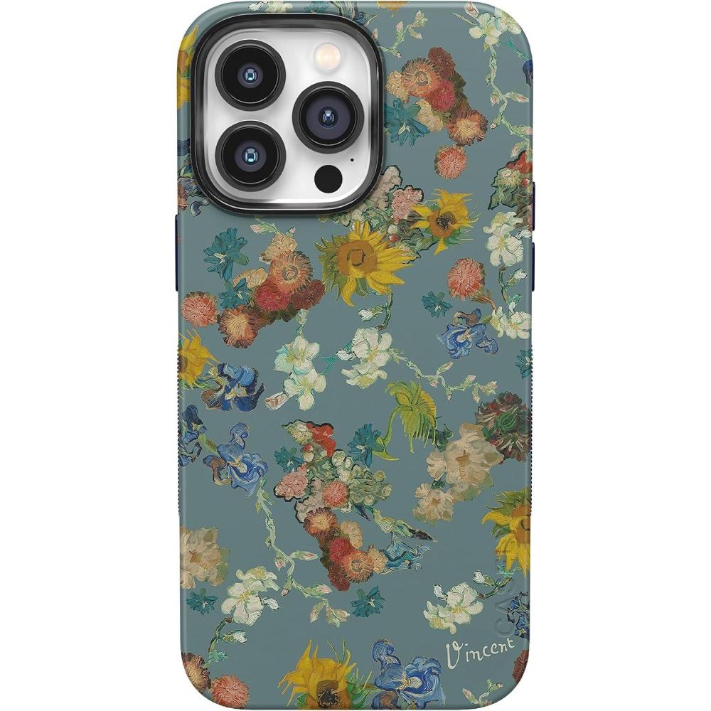 imageCasely iPhone 14 Pro Max Case  Nantucket Cottage  Blue Hydrangea  Compatible with MagSafe  Bold Protective DesignVan Goghs Flowers  50th Anniversary