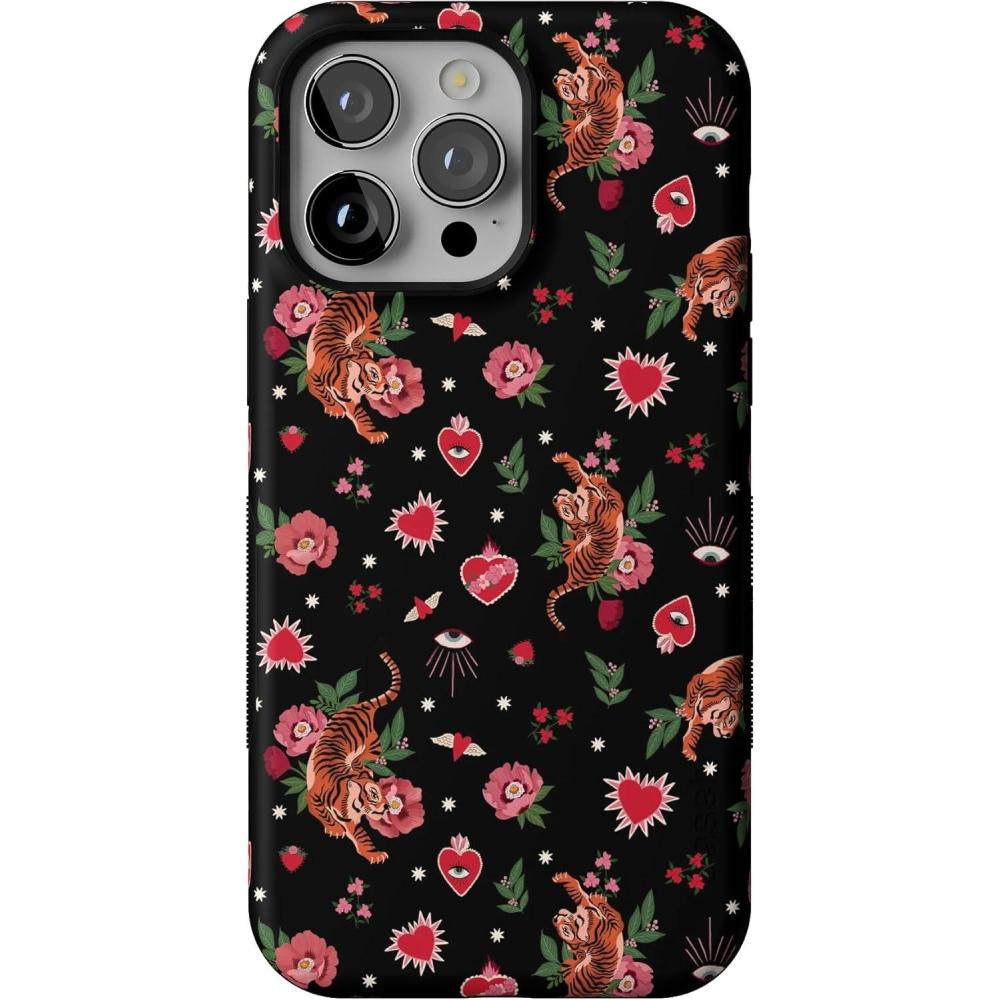 imageCasely iPhone 14 Pro Max Case  Nantucket Cottage  Blue Hydrangea  Compatible with MagSafe  Bold Protective DesignWild at Heart  Tiger