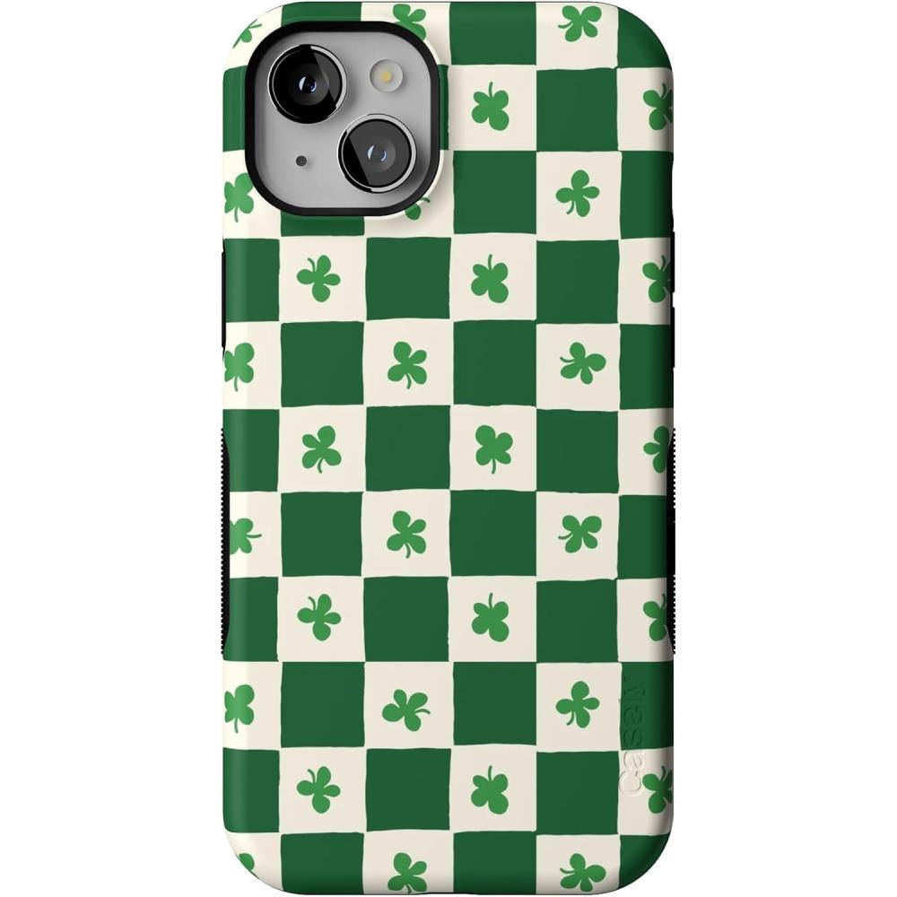 imageCasely iPhone 15 Case  Be Mine  Tiny Hearts  Bold Protective Design  Compatible with MagSafeLucky You  Shamrock