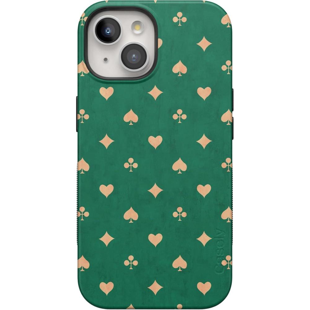imageCasely iPhone 15 Case  Be Mine  Tiny Hearts  Bold Protective Design  Compatible with MagSafeRoyal Flush  French Deck