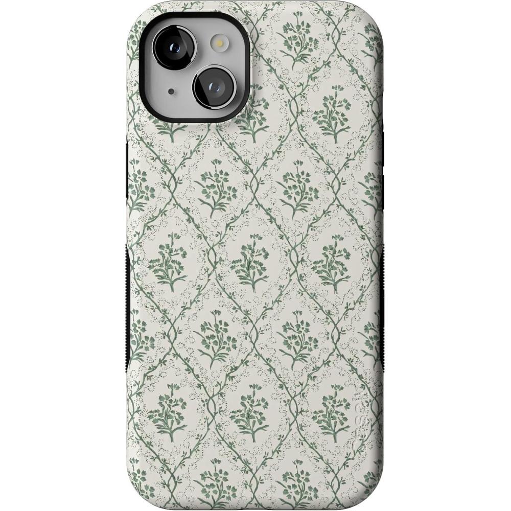 imageCasely iPhone 15 Case  Be Mine  Tiny Hearts  Bold Protective Design  Compatible with MagSafeSage Tapestry  Floral Vines