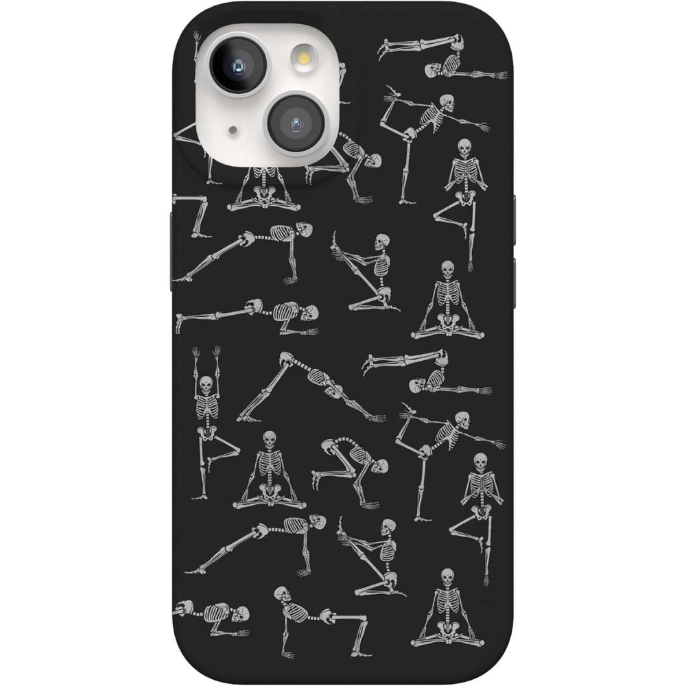 imageCasely iPhone 15 Case  Falling for You  Plum Floral  Compatible with MagSafe  Classic Ultra Slim DesignCorpse Pose  Skeleton Yoga