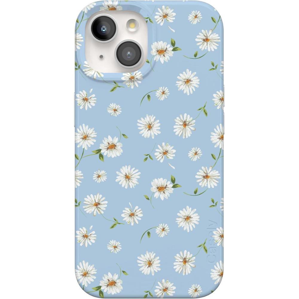 imageCasely iPhone 15 Case  Falling for You  Plum Floral  Compatible with MagSafe  Classic Ultra Slim DesignDaisy Daydream  Baby Blue Floral