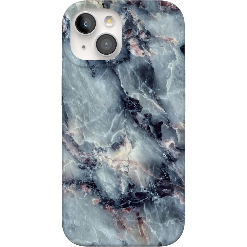 imageCasely iPhone 15 Case  Falling for You  Plum Floral  Compatible with MagSafe  Classic Ultra Slim DesignDeep Sea  Blue Marble