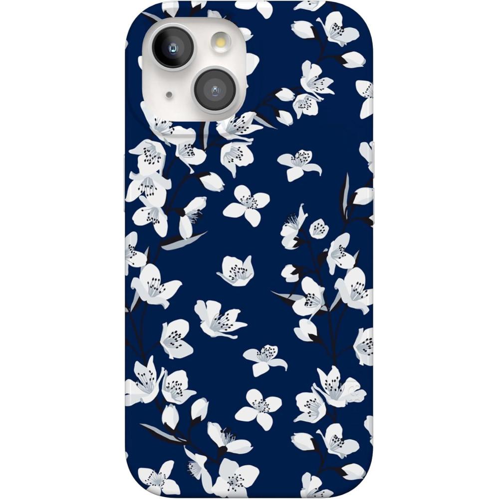 imageCasely iPhone 15 Case  Falling for You  Plum Floral  Compatible with MagSafe  Classic Ultra Slim DesignFloral Forest  Navy Cherry Blossom Floral