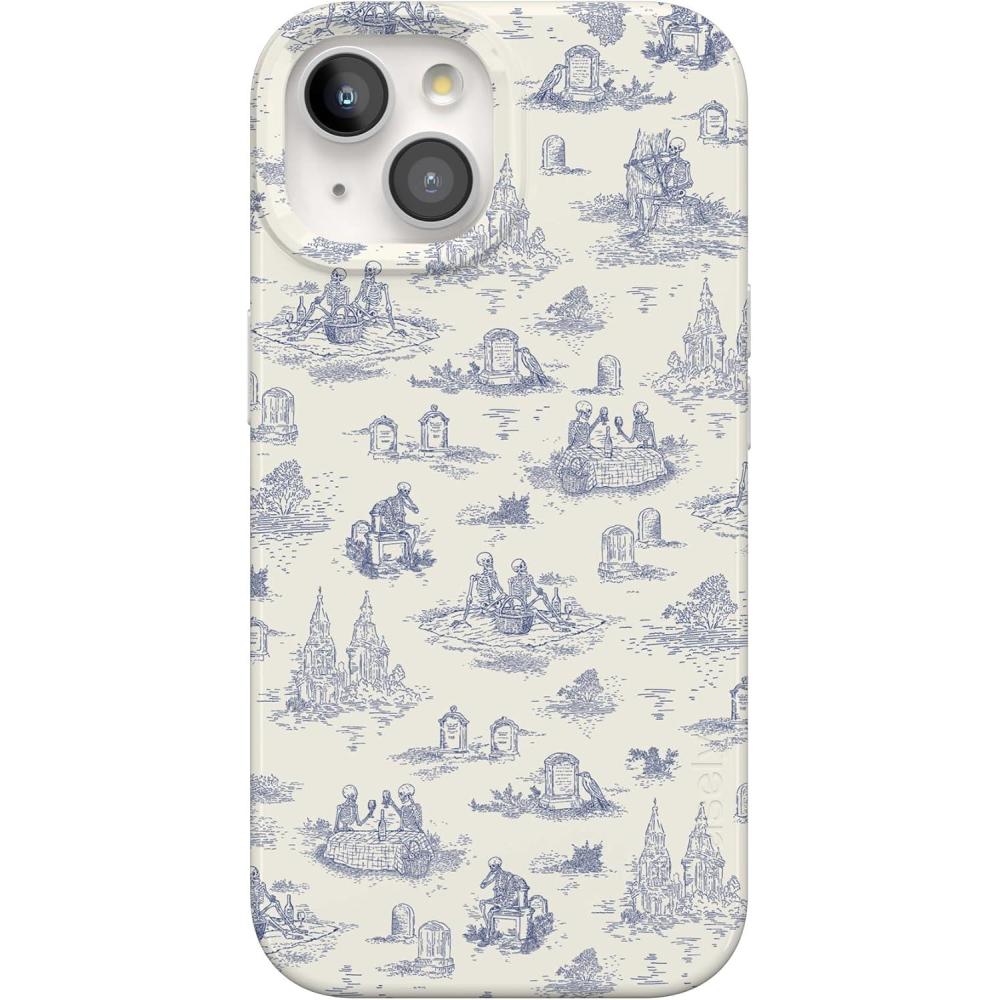 imageCasely iPhone 15 Case  Falling for You  Plum Floral  Compatible with MagSafe  Classic Ultra Slim DesignGraveyard Gathering  Skeleton Picnic