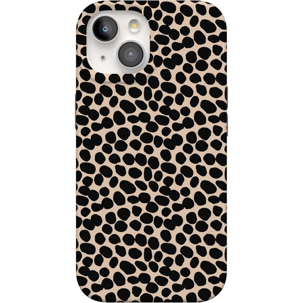 imageCasely iPhone 15 Case  Falling for You  Plum Floral  Compatible with MagSafe  Classic Ultra Slim DesignLost in Spots  Cheetah Print