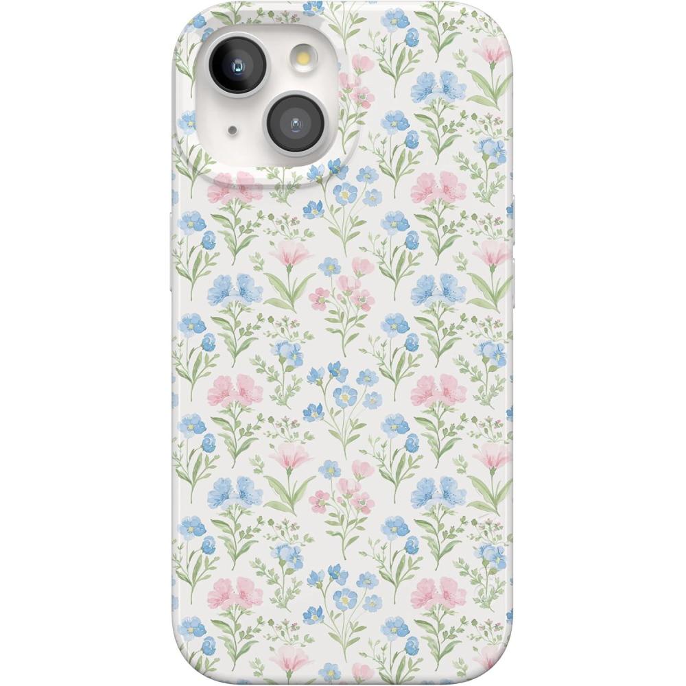 imageCasely iPhone 15 Case  Falling for You  Plum Floral  Compatible with MagSafe  Classic Ultra Slim DesignPastel Garden  Sunday Best