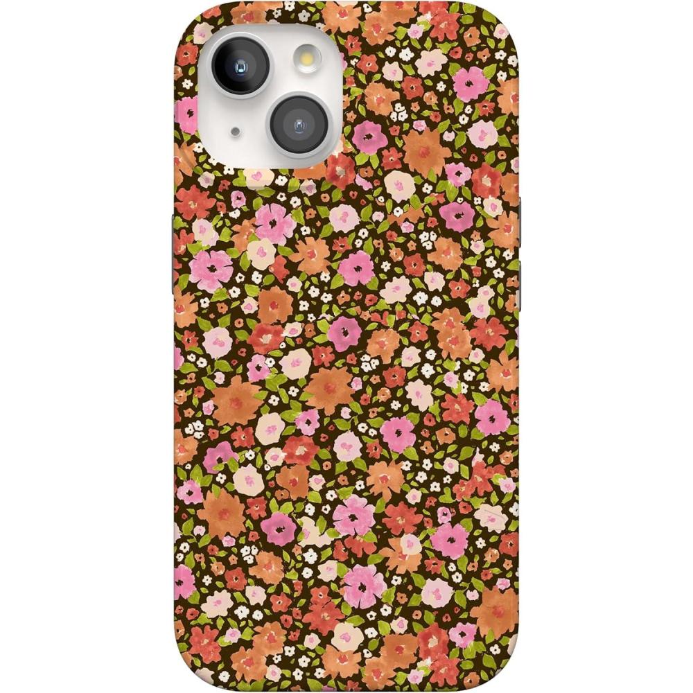 imageCasely iPhone 15 Case  Falling for You  Plum Floral  Compatible with MagSafe  Classic Ultra Slim DesignRustic Roses  Boho Bouquet
