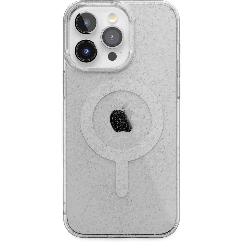 imageCasely iPhone 15 Pro Case  Mocha Ripple  Brown Waves  Compatible with MagSafe  Classic Ultra Slim DesignGlitter  Clear Skies  Clear Glitter