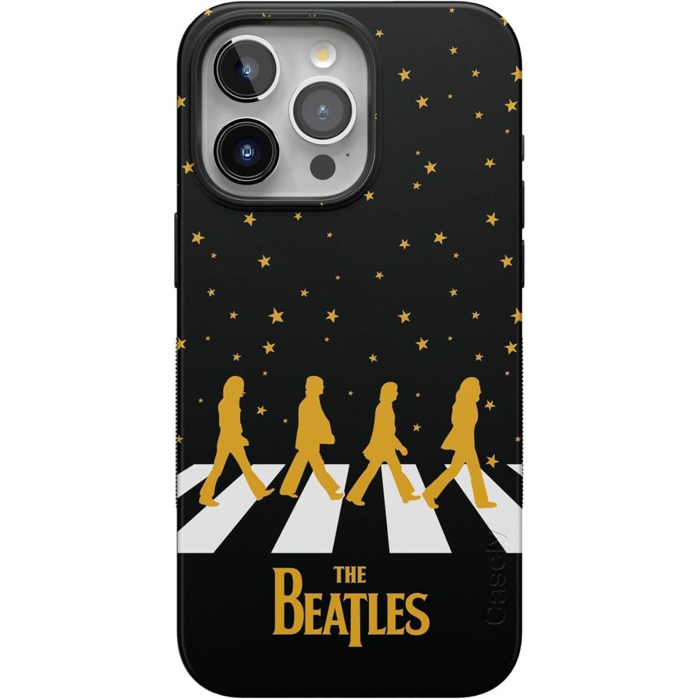imageCasely iPhone 15 Pro Max Case  Kiwi Kiss  Matcha Green Shimmer Glitter  Bold Protective Design  Compatible with MagSafeNight Walk  The Beatles Abbey Road Dual Image