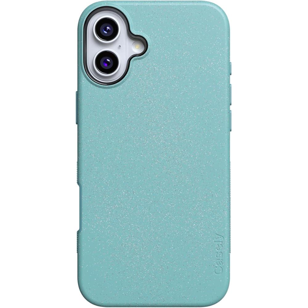 imageCasely iPhone 16 Case  Botanical Blooms  Floral Patchwork  Compatible with MagSafe  Bold Protective DesignAquamarine  Ocean Blue Shimmer