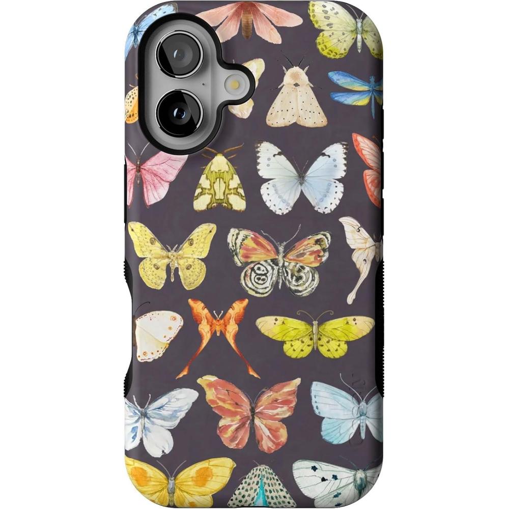 imageCasely iPhone 16 Case  Botanical Blooms  Floral Patchwork  Compatible with MagSafe  Bold Protective DesignMidnight Monarch  Jenna Palek x Casely