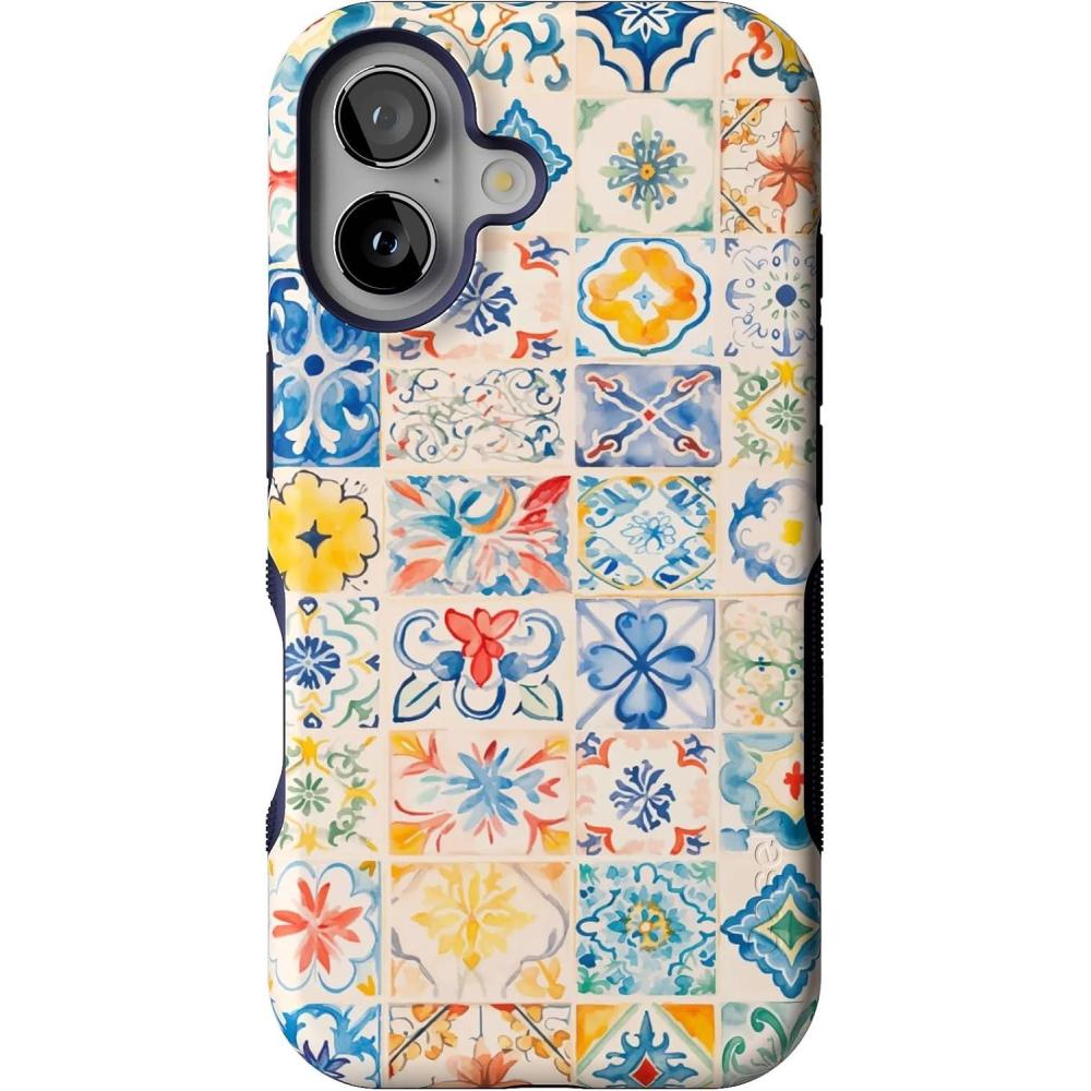 imageCasely iPhone 16 Case  Botanical Blooms  Floral Patchwork  Compatible with MagSafe  Bold Protective DesignTuscan Tiles  Dolce Vita
