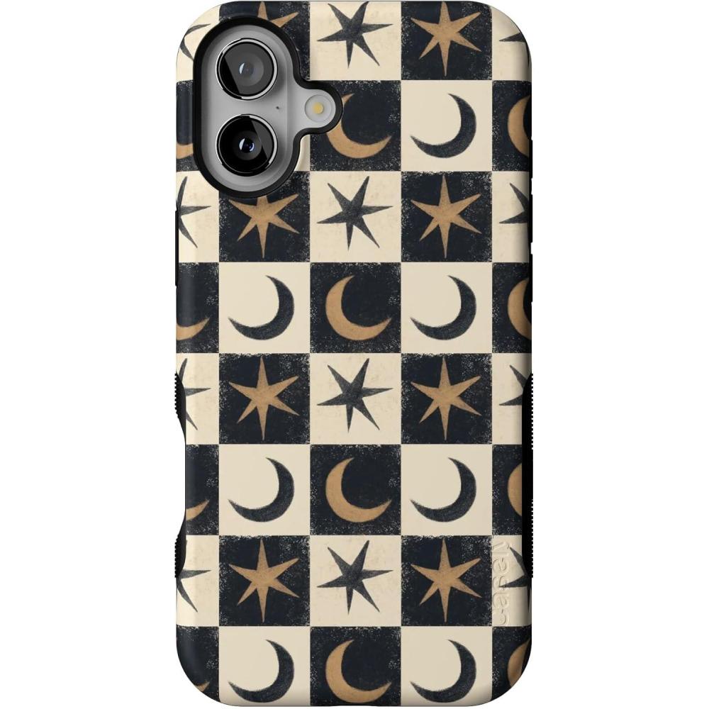 imageCasely iPhone 16 Case  Mystic Moonstar  Black Celestial  Compatible with MagSafe  Bold Protective Design