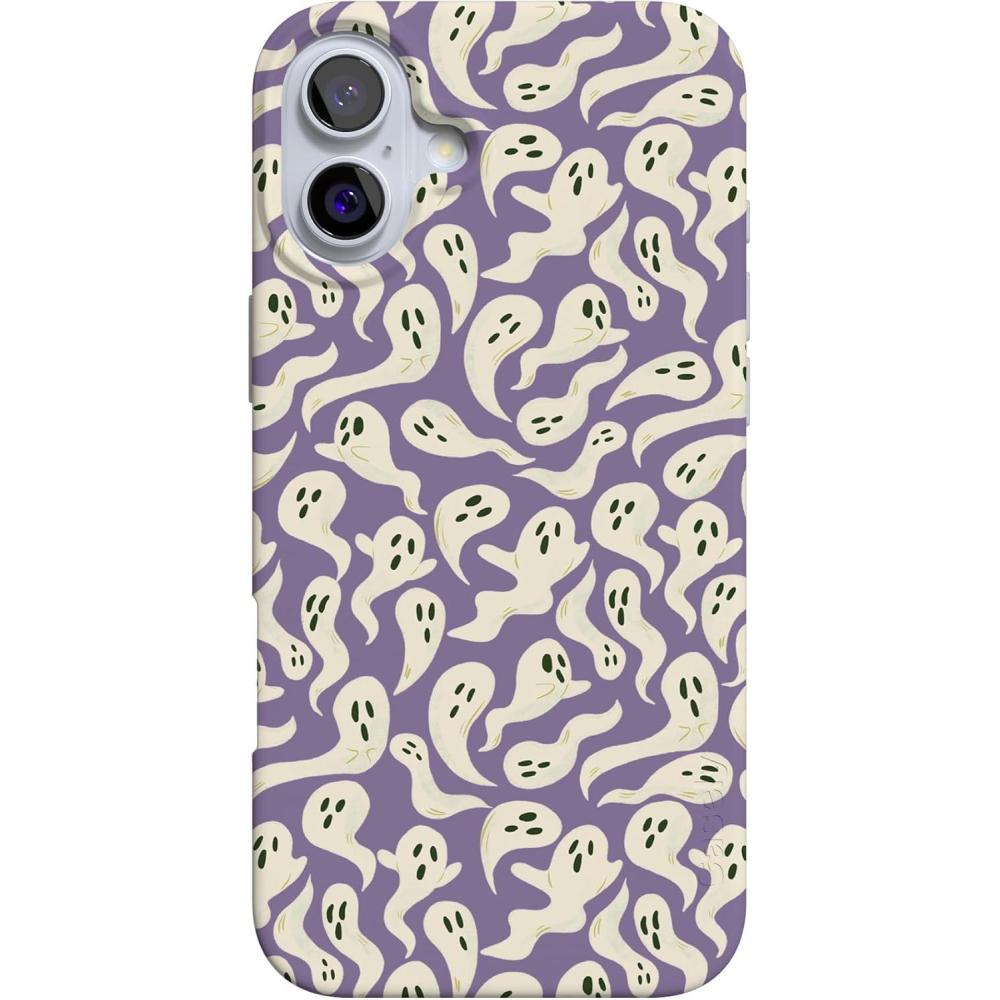 imageCasely iPhone 16 Case  Van Gogh  Head of a Skeleton with a Burning Cigarette Phone  Classic UltraSlim Design  Compatible with MagSafeAll Bood Up  Purple Ghost