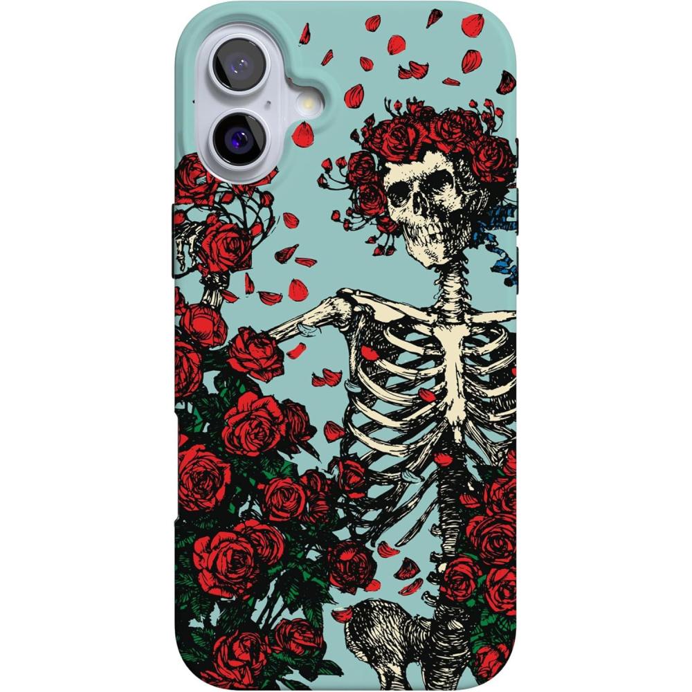 imageCasely iPhone 16 Case  Van Gogh  Head of a Skeleton with a Burning Cigarette Phone  Classic UltraSlim Design  Compatible with MagSafeForever Grateful  Grateful Dead Skeleton Floral