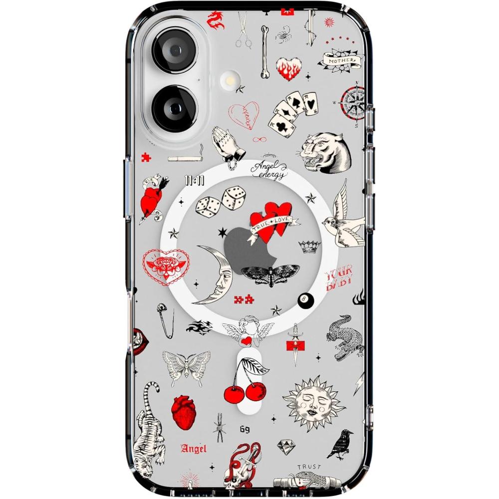 imageCasely iPhone 16 Case  Van Gogh  Head of a Skeleton with a Burning Cigarette Phone  Classic UltraSlim Design  Compatible with MagSafeNot a Phase  Clear Flash Tattoo