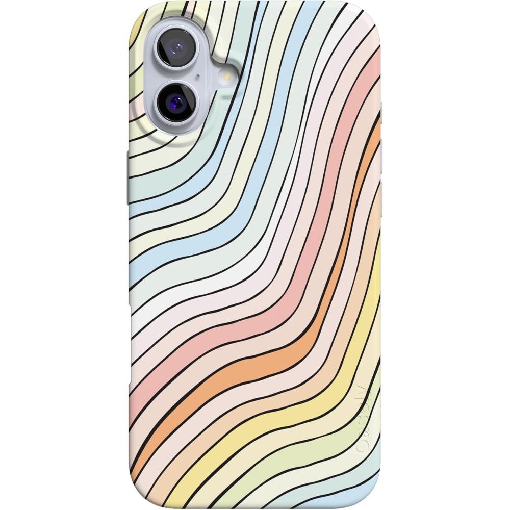 imageCasely iPhone 16 Case  Van Gogh  Head of a Skeleton with a Burning Cigarette Phone  Classic UltraSlim Design  Compatible with MagSafeRide The Wave  Pastel Rainbow Lined
