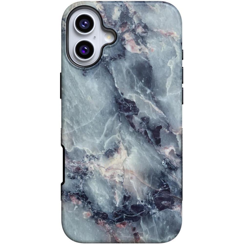 imageCasely iPhone 16 Plus Case  Poppy Meadows  Pastel Floral  Compatible with MagSafe  Bold Protective DesignDeep Sea  Blue Marble