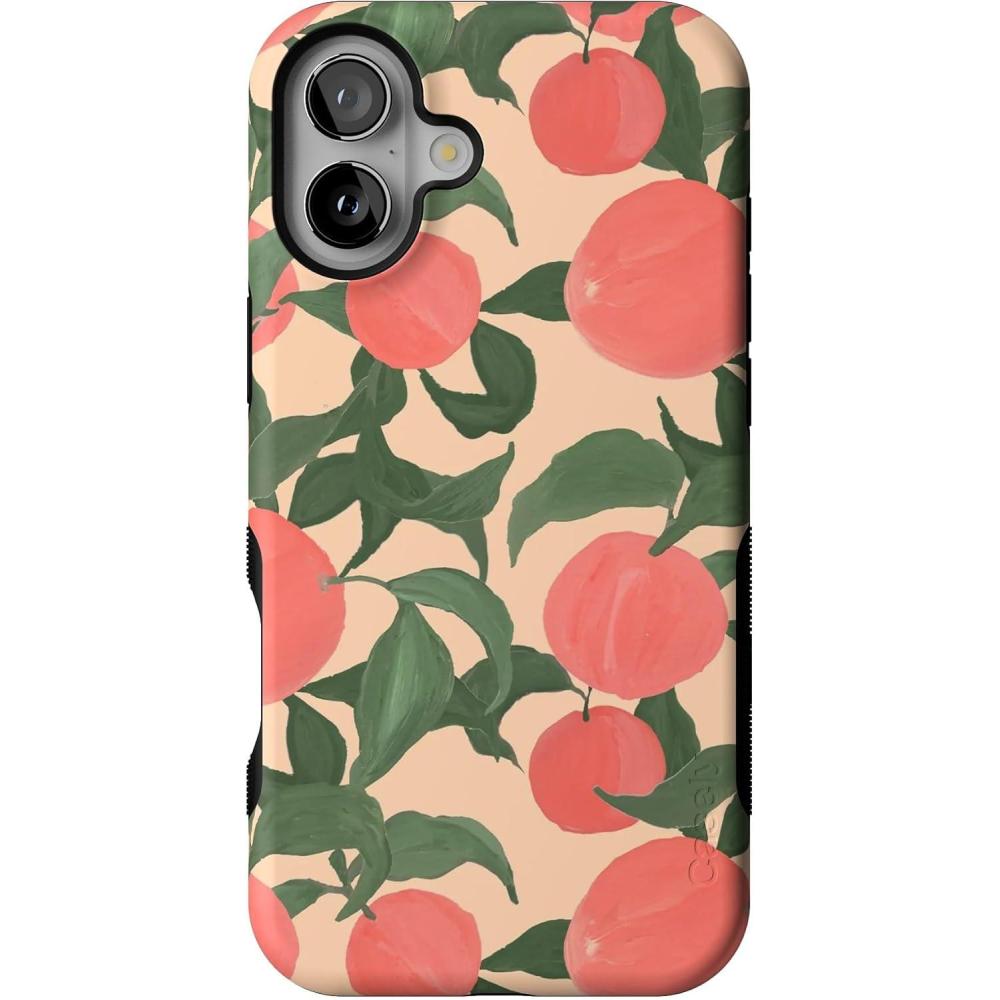 imageCasely iPhone 16 Plus Case  Poppy Meadows  Pastel Floral  Compatible with MagSafe  Bold Protective DesignFeeling Peachy  Blush Vines