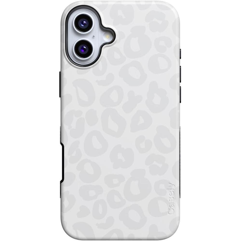 imageCasely iPhone 16 Plus Case  Poppy Meadows  Pastel Floral  Compatible with MagSafe  Bold Protective DesignInto the Wild  White Snow Leopard