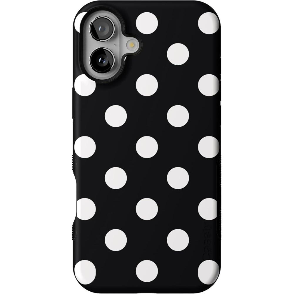 imageCasely iPhone 16 Plus Case  Poppy Meadows  Pastel Floral  Compatible with MagSafe  Bold Protective DesignPolka Dots  High Contrast Design