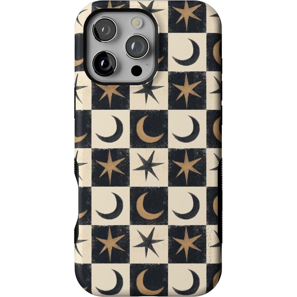 imageCasely iPhone 16 Pro Case  Mystic Moonstar  Black Celestial  Compatible with MagSafe  Bold Protective Design