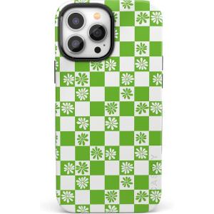 Casely iPhone 13 Pro Max Case | Field of Flowers | Pastel Floral | Compatible with MagSafe | Bold Protective Design(Check Mate | Daisy Checkerboard Floral)