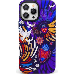 Casely iPhone 13 Pro Max Case | Field of Flowers | Pastel Floral | Compatible with MagSafe | Bold Protective Design(Frida Kahlo | Viva La Vida | Floral Collage)