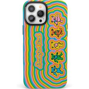 Casely iPhone 13 Pro Max Case | Field of Flowers | Pastel Floral | Compatible with MagSafe | Bold Protective Design(In the Groove | Grateful Dead Dancing Bears)