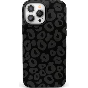Casely iPhone 13 Pro Max Case | Field of Flowers | Pastel Floral | Compatible with MagSafe | Bold Protective Design(Into the Wild | Black Leopard)