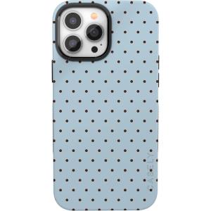Casely iPhone 13 Pro Max Case | Field of Flowers | Pastel Floral | Compatible with MagSafe | Bold Protective Design(On the Dot | Blue Polka Dot)