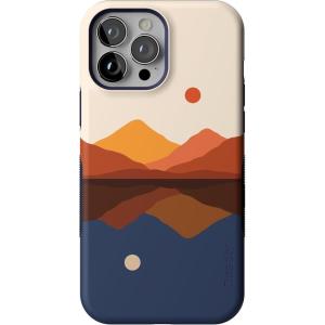 Casely iPhone 13 Pro Max Case | Field of Flowers | Pastel Floral | Compatible with MagSafe | Bold Protective Design(Opposites Attract | Day & Night Mountains)