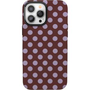 Casely iPhone 13 Pro Max Case | Field of Flowers | Pastel Floral | Compatible with MagSafe | Bold Protective Design(Spotted in SoHo | Burgundy Polka Dot)