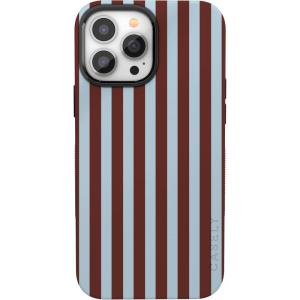 Casely iPhone 13 Pro Max Case | Field of Flowers | Pastel Floral | Compatible with MagSafe | Bold Protective Design(Sunday in Brooklyn | Chocolate Stripes)