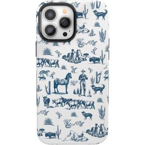 Casely iPhone 13 Pro Max Case | Field of Flowers | Pastel Floral | Compatible with MagSafe | Bold Protective Design(Wild West Adventure | Desert)