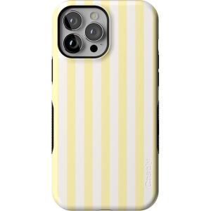 Casely iPhone 13 Pro Max Case | Field of Flowers | Pastel Floral | Compatible with MagSafe | Bold Protective Design(Yellow Stripes | Sunday Best)