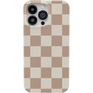 Casely iPhone 13 Pro Max Case | Field of Flowers | Pastel Floral | Compatible with MagSafe | Classic Ultra Slim Design(Fit Check | Neutral Checkerboard Checkered)