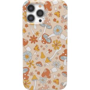 Casely iPhone 13 Pro Max Case | Field of Flowers | Pastel Floral | Compatible with MagSafe | Classic Ultra Slim Design(Mushroom Magic | Retro Floral Case)