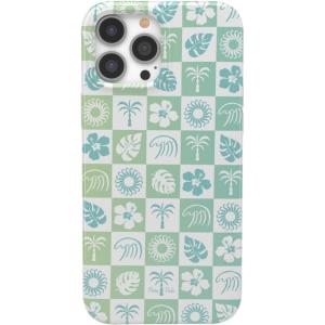 Casely iPhone 13 Pro Max Case | Field of Flowers | Pastel Floral | Compatible with MagSafe | Classic Ultra Slim Design(Pura Vida | Coastal Checkers)