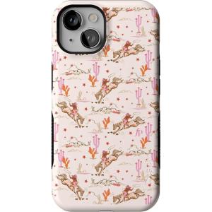 Casely iPhone 14 Case | Blue Awakening | Van Gogh Almond Blossom | Compatible with MagSafe | Bold Protective Design(Cowgirl Canyon | FashionPass x Casely)