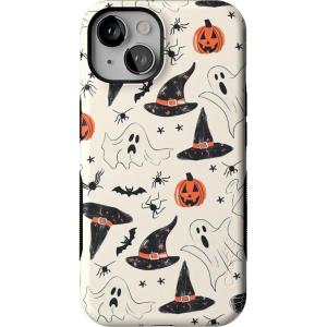 Casely iPhone 14 Case | Blue Awakening | Van Gogh Almond Blossom | Compatible with MagSafe | Bold Protective Design(Feeling Witchy | Haunted Halloween)