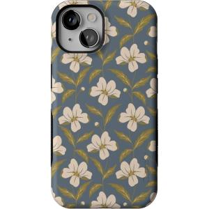 Casely iPhone 14 Case | Blue Awakening | Van Gogh Almond Blossom | Compatible with MagSafe | Bold Protective Design(The Boyfriend Collection | Lei’d Back)