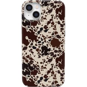 Casely iPhone 14 Case | Hibiscus Blooms | Hawaiian Floral | Compatible with MagSafe | Classic Ultra Slim Design(Cowgirl Envy | Cow Print)