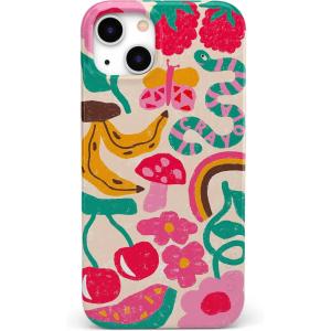 Casely iPhone 14 Case | Hibiscus Blooms | Hawaiian Floral | Compatible with MagSafe | Classic Ultra Slim Design(Doodle Bug | Crayola Crayon)
